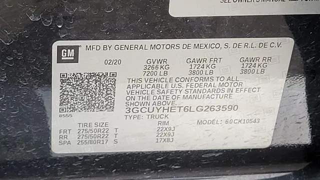 2020 Chevrolet Silverado 1500 High Country
