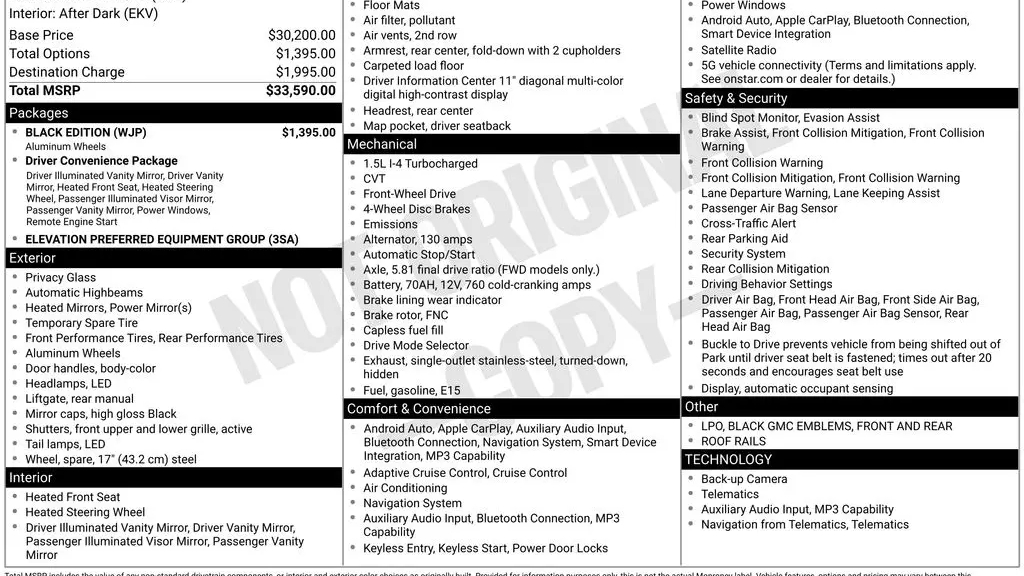 2026 GMC Terrain Elevation