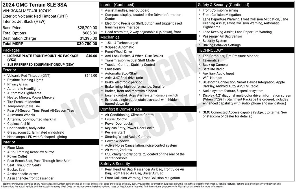 2024 GMC Terrain - $24,905