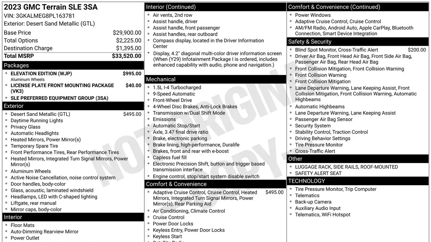 Preowned 2023 GMC Terrain SLE for Sale