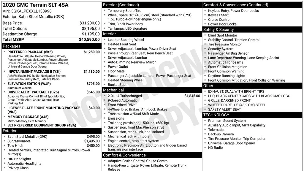 2020 GMC Terrain SLT