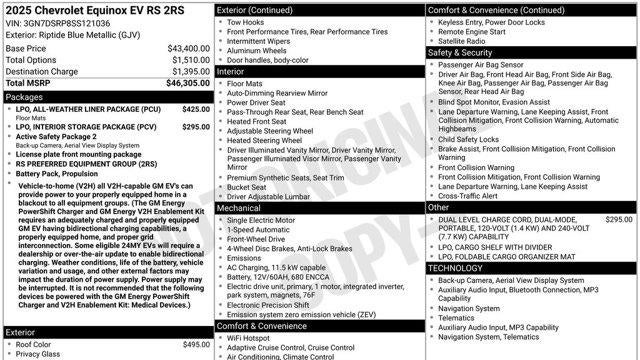 2025 Chevrolet Equinox EV RS