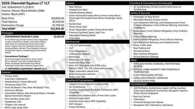 2026 Chevrolet Equinox LT