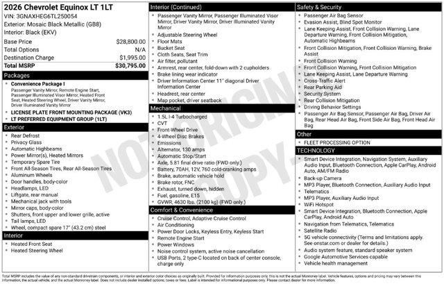2026 Chevrolet Equinox - $26,974