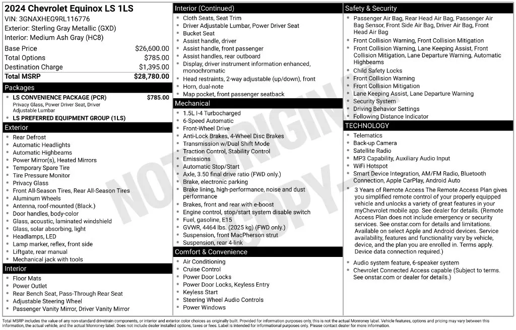 2024 Chevrolet Equinox - $19,501