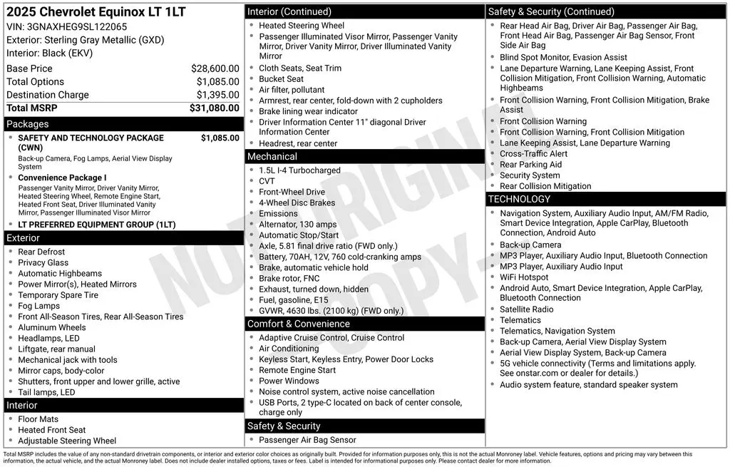 2025 Chevrolet Equinox - $26,950