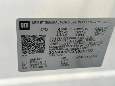 2022 Chevrolet Equinox LS 4DR SUV W/1LS