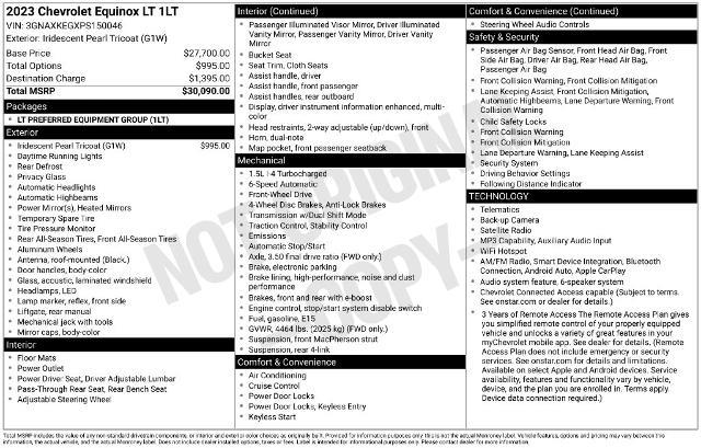 2023 Chevrolet Equinox - $21,685
