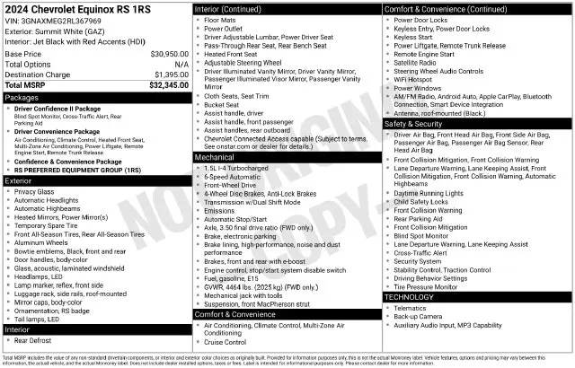 2024 Chevrolet Equinox - $25,869