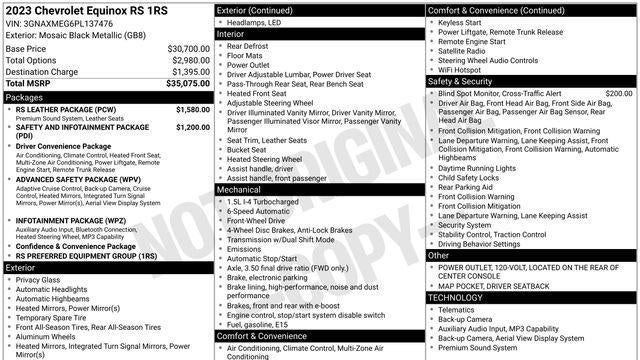 2023 Chevrolet Equinox RS