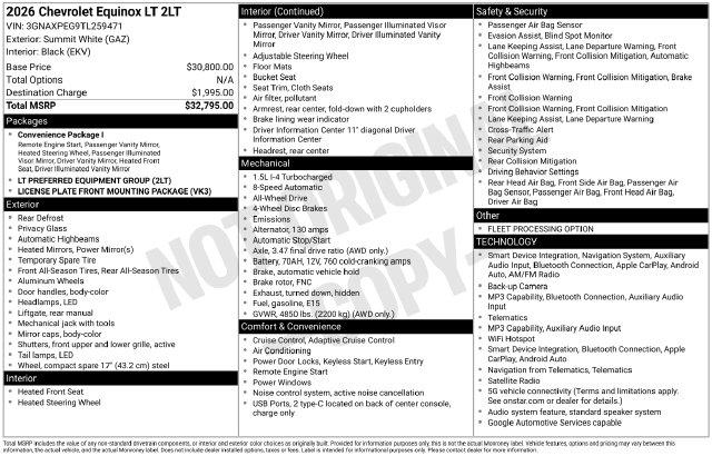 2026 Chevrolet Equinox