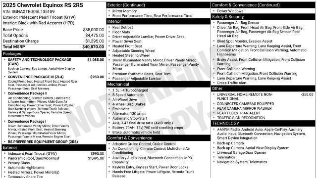 2025 Chevrolet Equinox RS