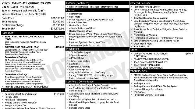 2025 Chevrolet Equinox RS
