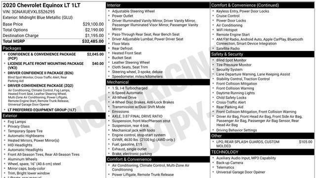 2020 Chevrolet Equinox LT