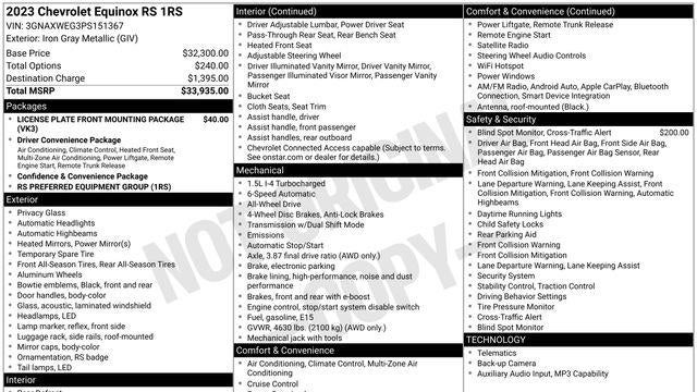 2023 Chevrolet Equinox RS