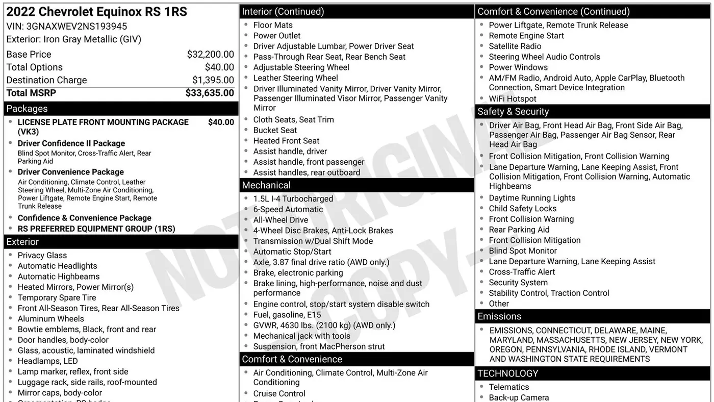 2022 Chevrolet Equinox RS