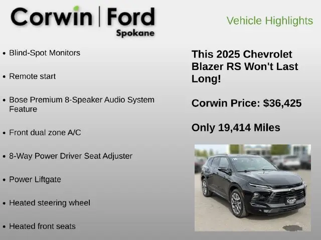 2025 Chevrolet Blazer - $36,425