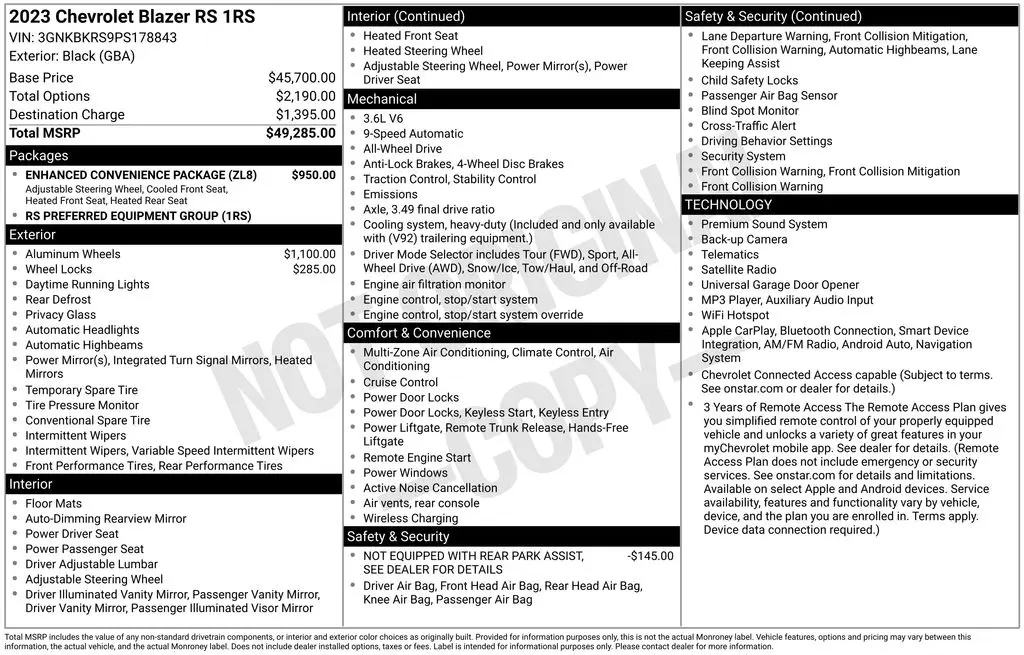 2023 Chevrolet Blazer - $30,911