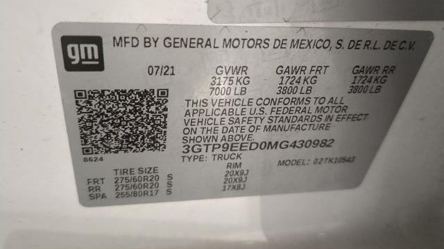 2021 GMC Sierra 1500 AT4