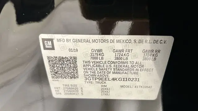 2019 GMC Sierra 1500 AT4