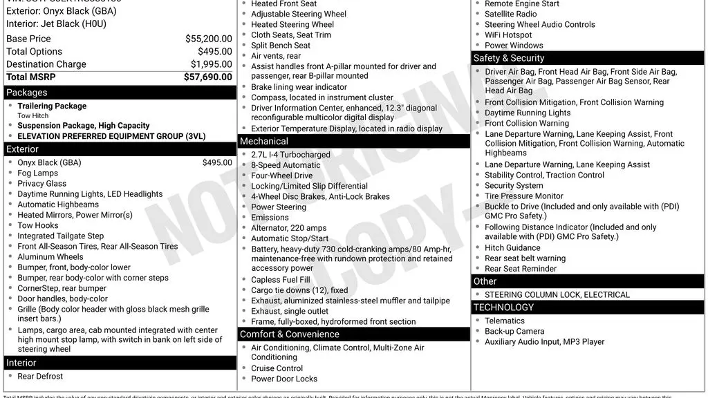2024 GMC Sierra 1500 Elevation Standard