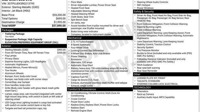 2024 GMC Sierra 1500 Elevation Standard