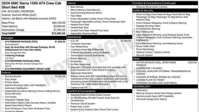 2024 GMC Sierra 1500 AT4