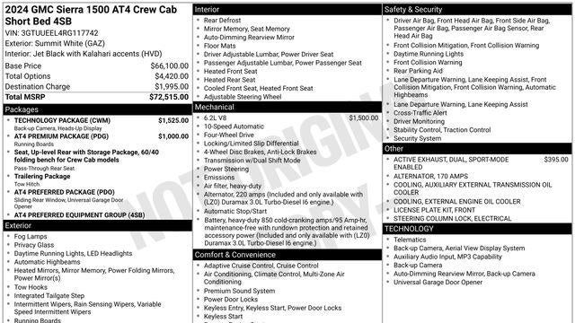 2024 GMC Sierra 1500 AT4
