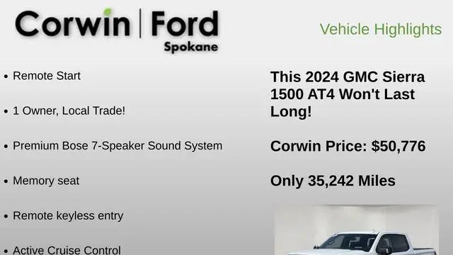 2024 GMC Sierra 1500 AT4