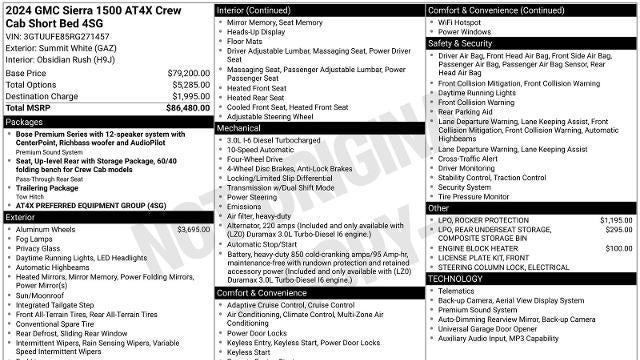 2024 GMC Sierra 1500 AT4X