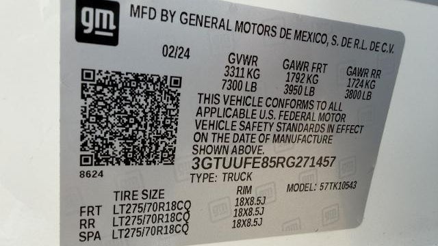 2024 GMC Sierra 1500 AT4X