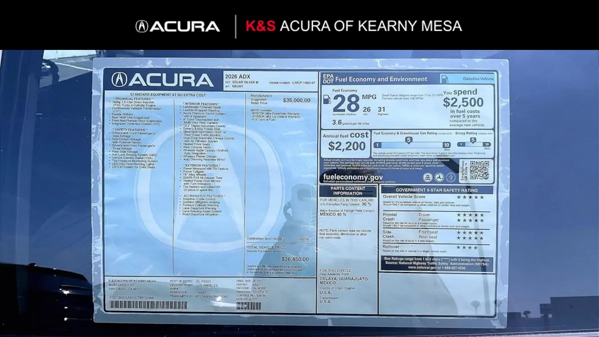 2026 Acura ADX Base