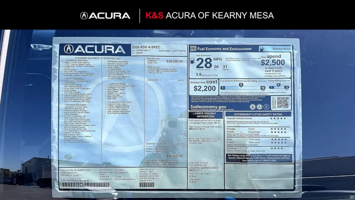 2026 Acura ADX w/A-SPEC