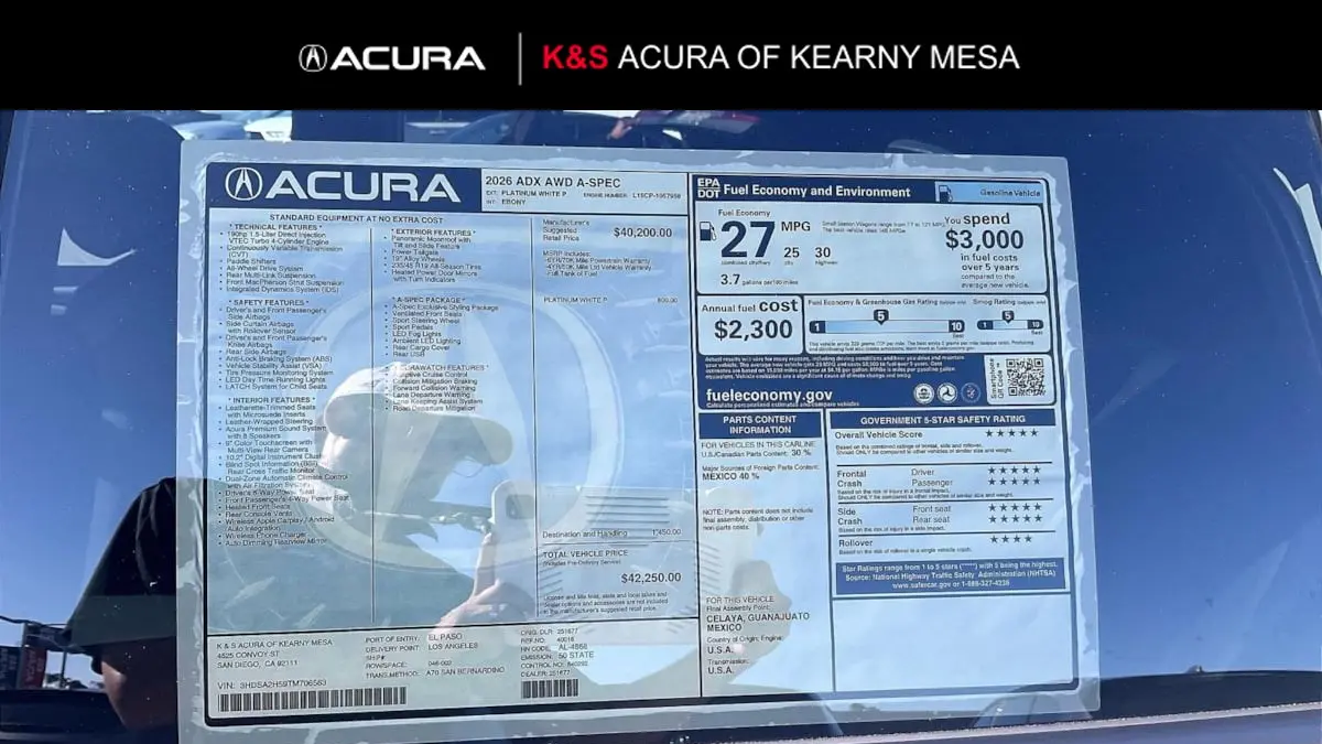 2026 Acura ADX w/A-SPEC