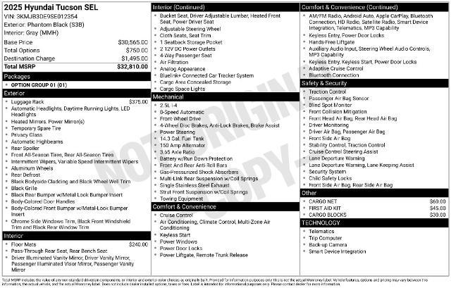 2025 Hyundai Tucson - $25,000