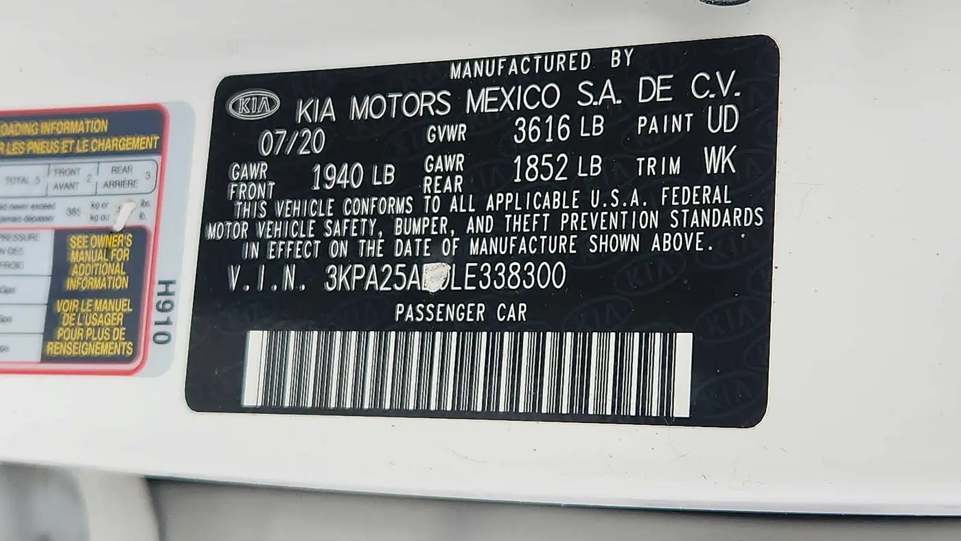 2020 Kia Rio 5-Door S