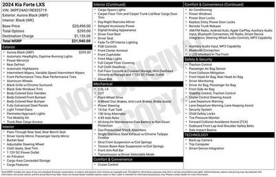 Photo of a 2024 Kia Forte LXS 4DR Sedan for sale