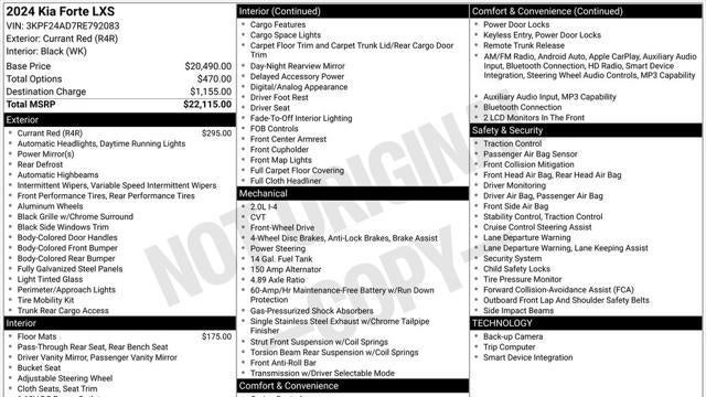 2024 Kia Forte LXS