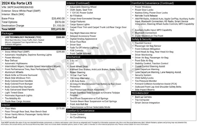 2024 Kia Forte - $19,511