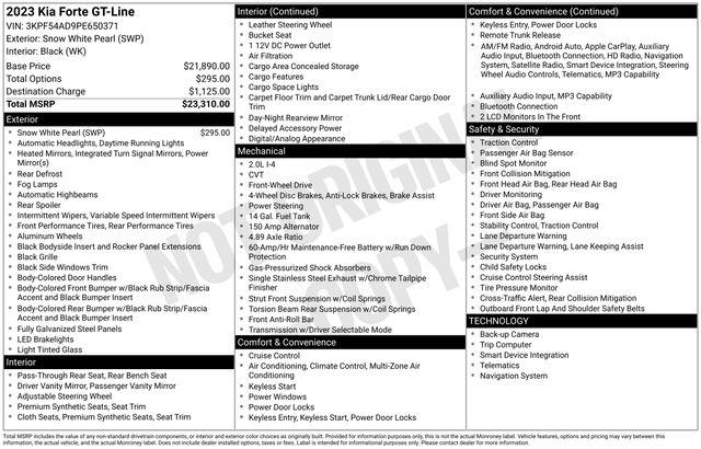 2023 Kia Forte - $22,565
