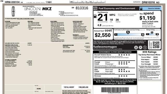 2013 Lincoln MKZ Base
