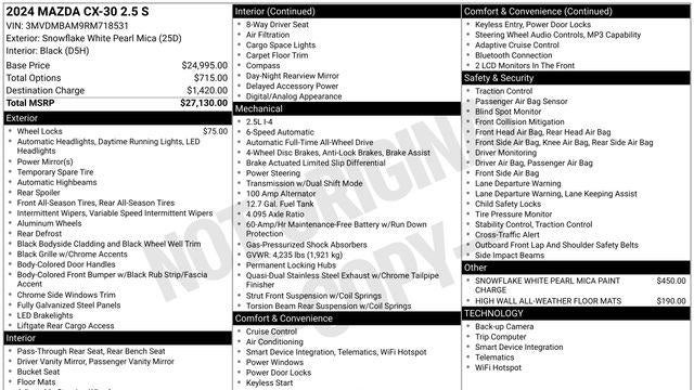 2024 Mazda CX-30 2.5 S