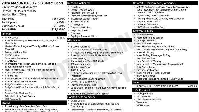 2024 Mazda CX-30 2.5 S Select Sport