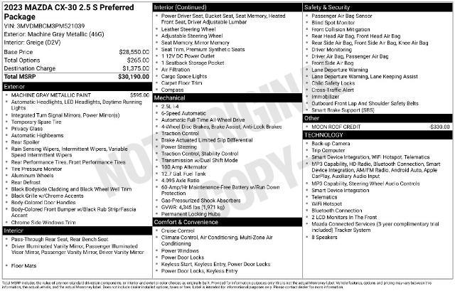 2023 MAZDA CX-3 - $23,495