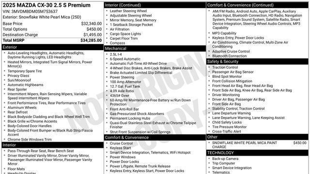2025 Mazda CX-30 2.5 S Premium