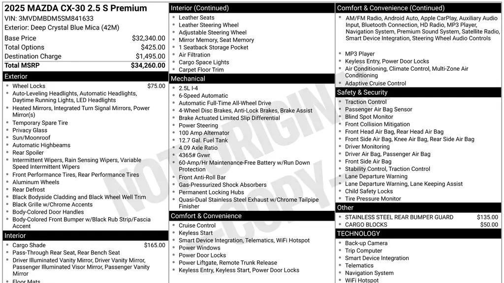 2025 Mazda CX-30 2.5 S Premium