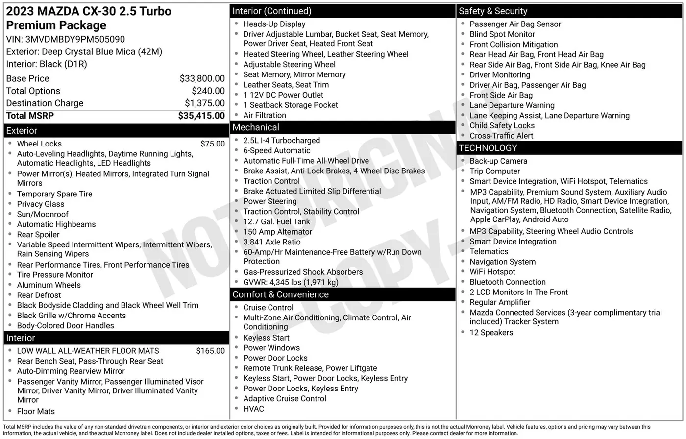 2023 MAZDA CX-3 - $23,988