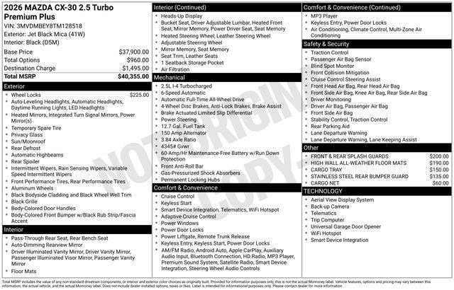 2026 MAZDA CX-3 - $34,150