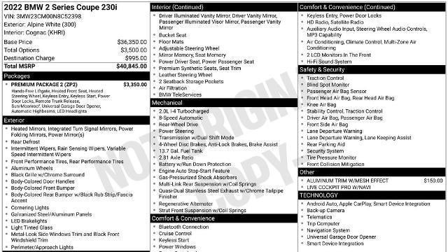 2022 BMW 2 Series 230i