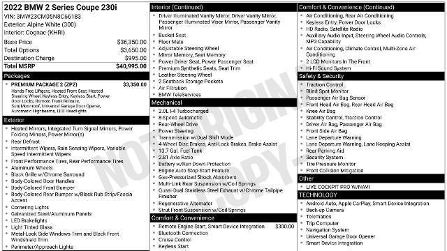 2022 BMW 2 Series 230i